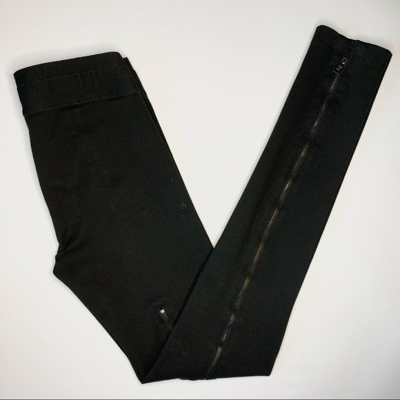 Vintage BCBGMaxAzria Black Mid Rise Legging w/ Back Leg Zippers - Picture 10 of 11